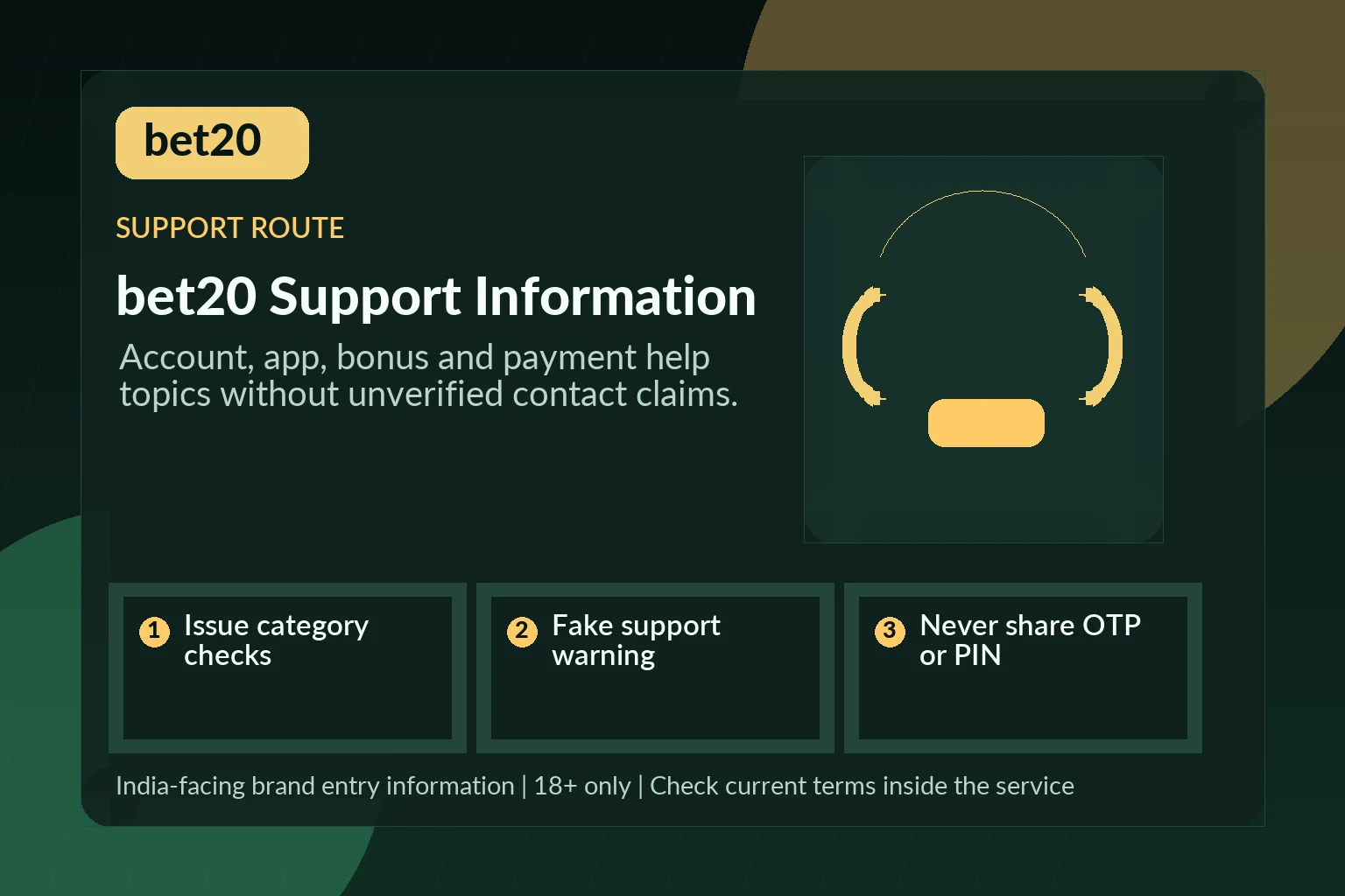 bet20 support information visual